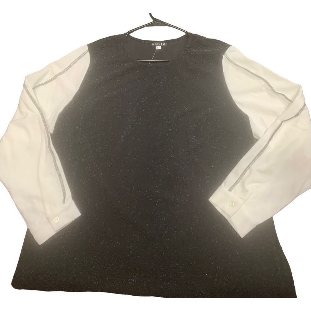 Metallic Sparkly Colorblock blouse - Picture 1 of 3